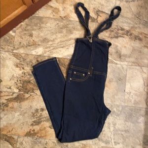 High waist fitted overalls
